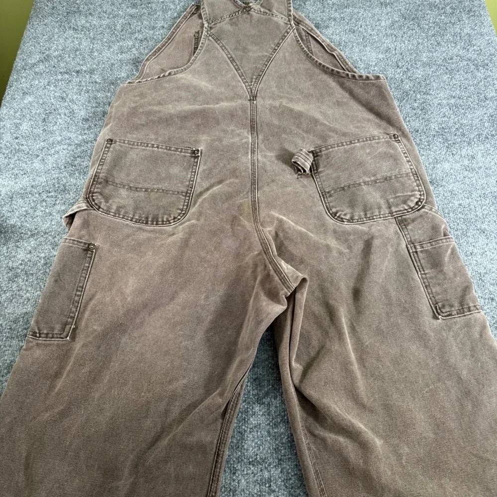 Carhartt Bib Overalls Mens 42x30 Double Knee Duck Canvas Relaxed Brown Vintage
